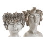 DKD Home Decor Set de 2 Maceteros de Resina Gris con Acabado Envejecido