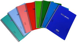 TAURO Bloc Tauro Plastic tapa PP 4º 80h cuadrícula 3x3 90g surtido (Set de 8)