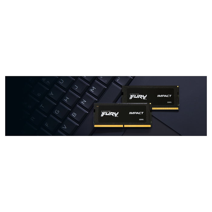 Kingston FURY Impact 16GB DDR5 6400MT/s SODIMM Laptop RAM Memory Module 1 x 16GB CL38 XMP 3.0 Negro (KF564S38IBK2-16)