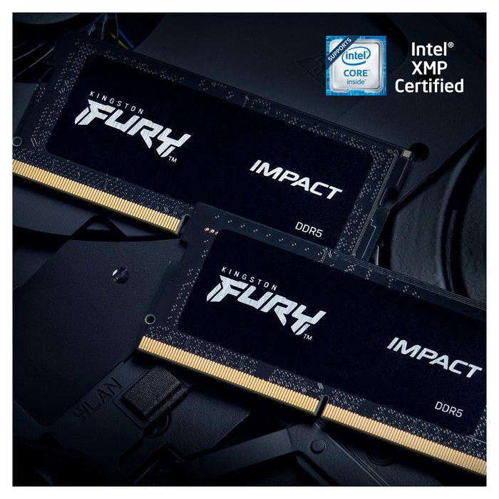 Kingston FURY Impact 16GB DDR5 6400MT/s SODIMM Laptop RAM Memory Module 1 x 16GB CL38 XMP 3.0 Negro (KF564S38IBK2-16)