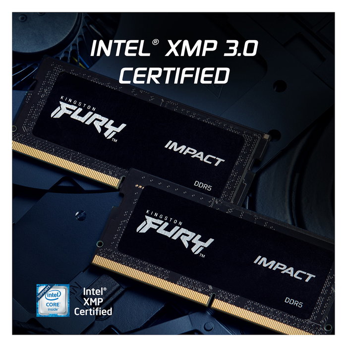 Kingston FURY Impact 16GB DDR5 6400MT/s SODIMM Laptop RAM Memory Module 1 x 16GB CL38 XMP 3.0 Negro (KF564S38IBK2-16)
