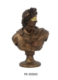 DKD Home Decor Busto Apolo Cobrizo en Resina