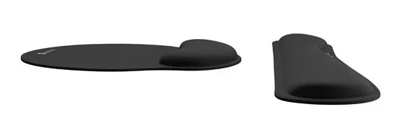 Natec Chipmunk 2-in-1 Pack de alfombrilla y reposamuñecas ergonómico acolchado Negro