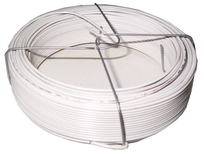 AVL Alambre Plastificado Blanco Nº 7 (1.2 mm) - 50 m Rollo AVL Alambre Plastificado Blanco Nº 7 (1.2 mm) - 50 m Rollo