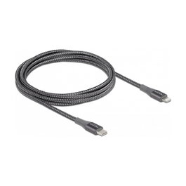 DeLOCK Cable de datos y carga USB Type-C a Lightning 2 m Gris MFi