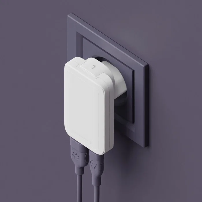 Dbramante1928 CHSLEUWH7197 Adaptador de Corriente Delgado 20W Cargador de Pared Blanco Universal con 2 Puertos (USB-C y USB Tipo-A)