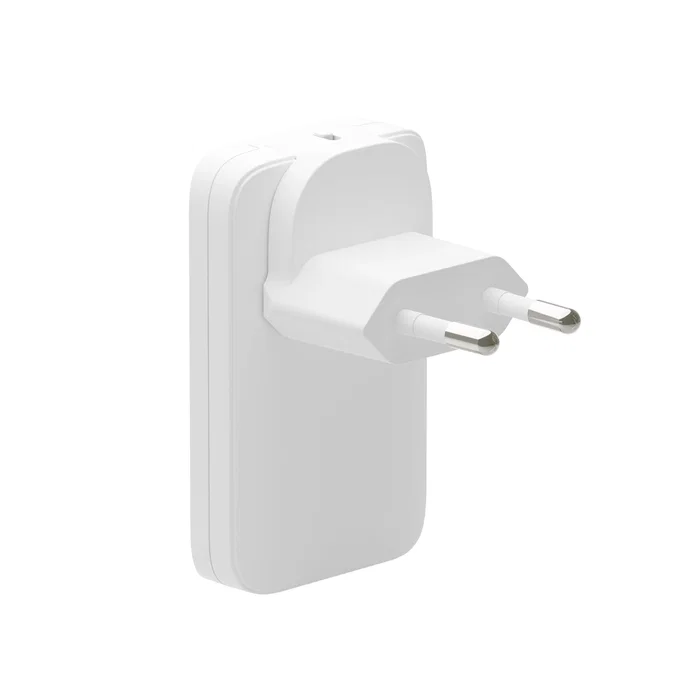 Dbramante1928 CHSLEUWH7197 Adaptador de Corriente Delgado 20W Cargador de Pared Blanco Universal con 2 Puertos (USB-C y USB Tipo-A)