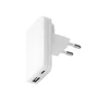 Dbramante1928 CHSLEUWH7197 Adaptador de Corriente Delgado 20W Cargador de Pared Blanco Universal con 2 Puertos (USB-C y USB Tipo-A)