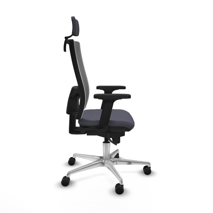 PIQUERAS Y CRESPO Silla de oficina Horna con mecanismo Sincro, Gris