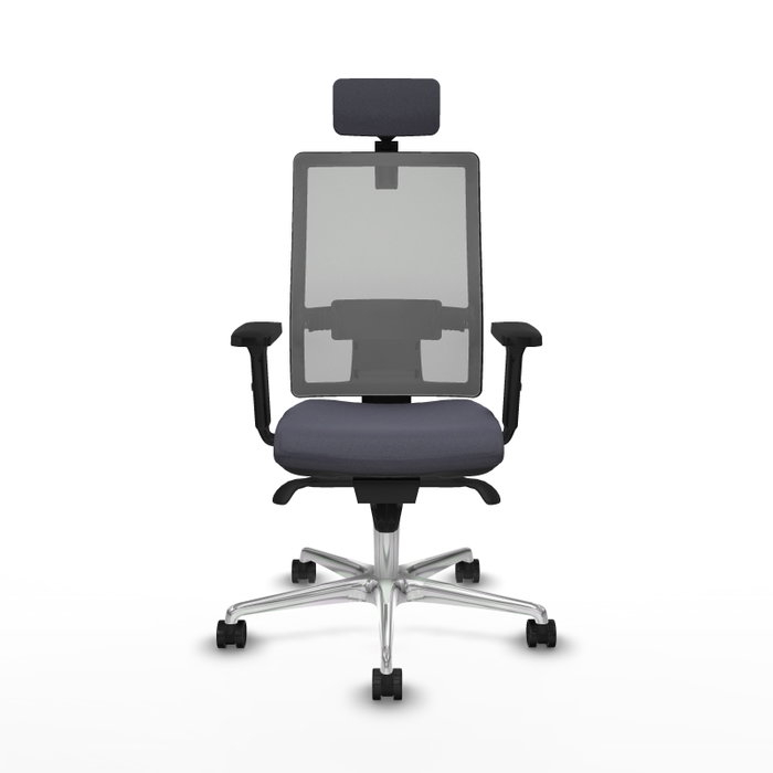 PIQUERAS Y CRESPO Silla de oficina Horna con mecanismo Sincro, Gris