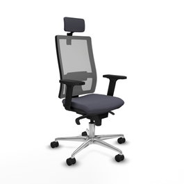 PIQUERAS Y CRESPO Silla de oficina Horna con mecanismo Sincro, Gris