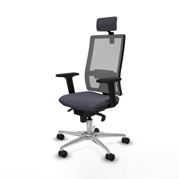 PIQUERAS Y CRESPO Silla de oficina Horna con mecanismo Sincro, Gris