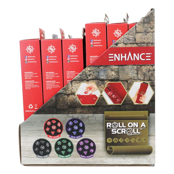 Enhance Tabletop Roll on a Scroll Bolsa con dados Surtido (15) Enhance Tabletop Roll on a Scroll Bolsa con dados Surtido (15)
