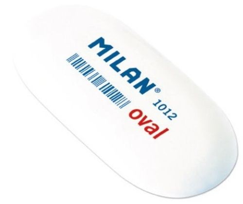 Milan Goma de Borrar 1012 Oval Miga de Pan Blanco (Caja de 12 unidades)