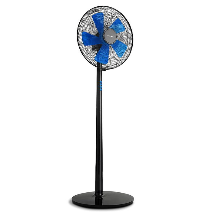 BLAUPUNKT Ventilador de Pie, Base Redonda, 5 Aspas, 45W de Potencia, Modelo Referencia PIE-BASE-REDONDA-5-ASPAS-45W