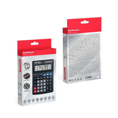 ERICH KRAUSE DC-4512N Calculadora de Escritorio Básica Negra ERICH KRAUSE DC-4512N Calculadora de Escritorio Básica Negra