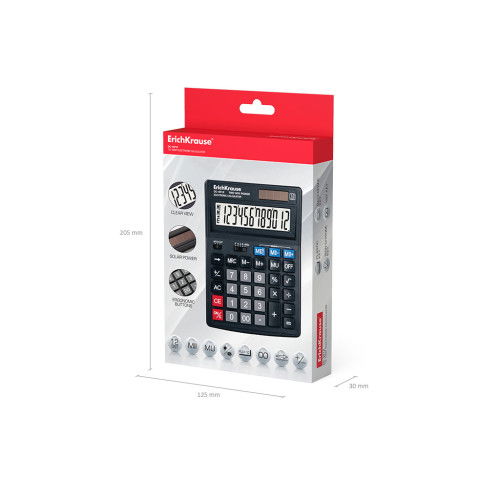 ERICH KRAUSE DC-4512N Calculadora de Escritorio Básica Negra ERICH KRAUSE DC-4512N Calculadora de Escritorio Básica Negra