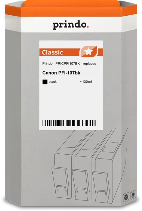 Prindo Cartucho de tinta negro PRICPFI107BK Classic 130ml Prindo Cartucho de tinta negro PRICPFI107BK Classic 130ml
