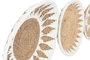 DKD Home Decor Set de 3 Decoraciones de Pared de Seagrass y Algodón
