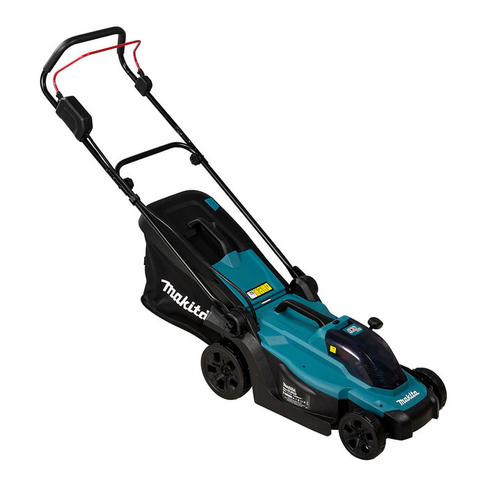 Makita DLM330RM Cortacésped manual a batería 18V, ancho corte 33 cm para 450 m2, altura 2-8 cm, bolsa 30L