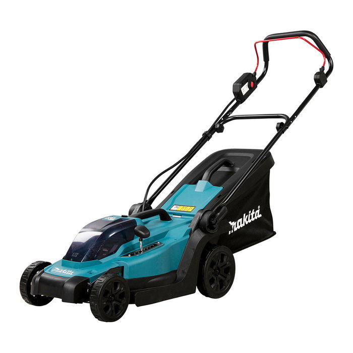 Makita DLM330RM Cortacésped manual a batería 18V, ancho corte 33 cm para 450 m2, altura 2-8 cm, bolsa 30L