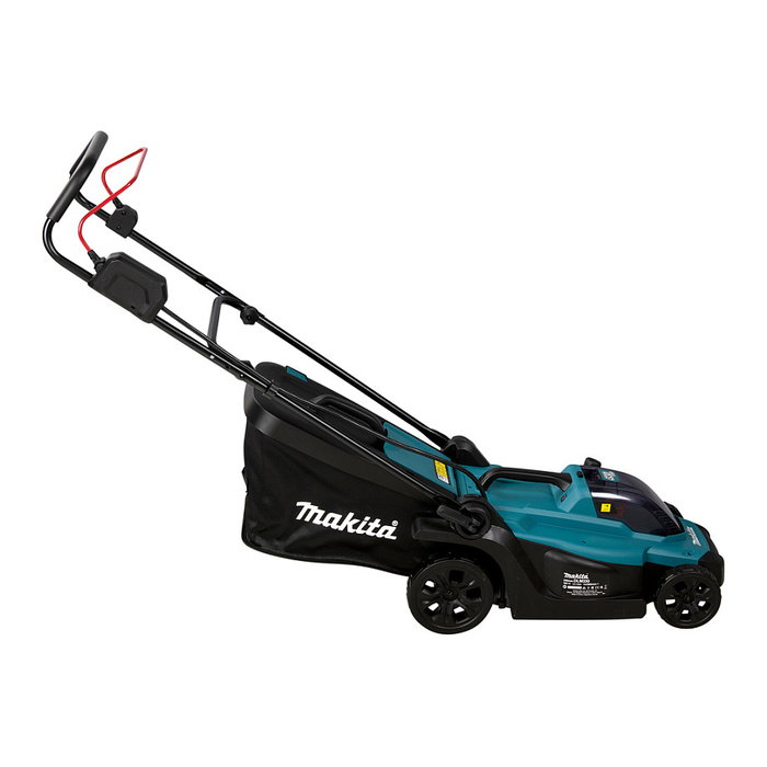 Makita DLM330RM Cortacésped manual a batería 18V, ancho corte 33 cm para 450 m2, altura 2-8 cm, bolsa 30L
