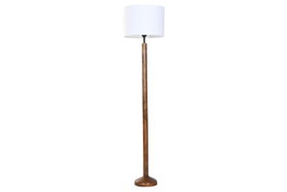 DKD Home Decor Lámpara de pie de Mango y Algodón Natural 35x35x152 cm