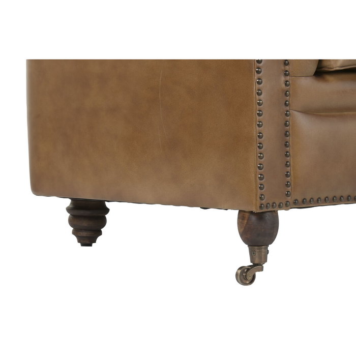 DKD Home Decor Sofá Chester 3 Plazas en Piel Camel