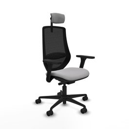PIQUERAS Y CRESPO Silla de oficina Mardos Gris claro y Negro