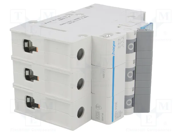 Hager MBN310E Interruptor magnetotérmico 10A 3P B 6kA