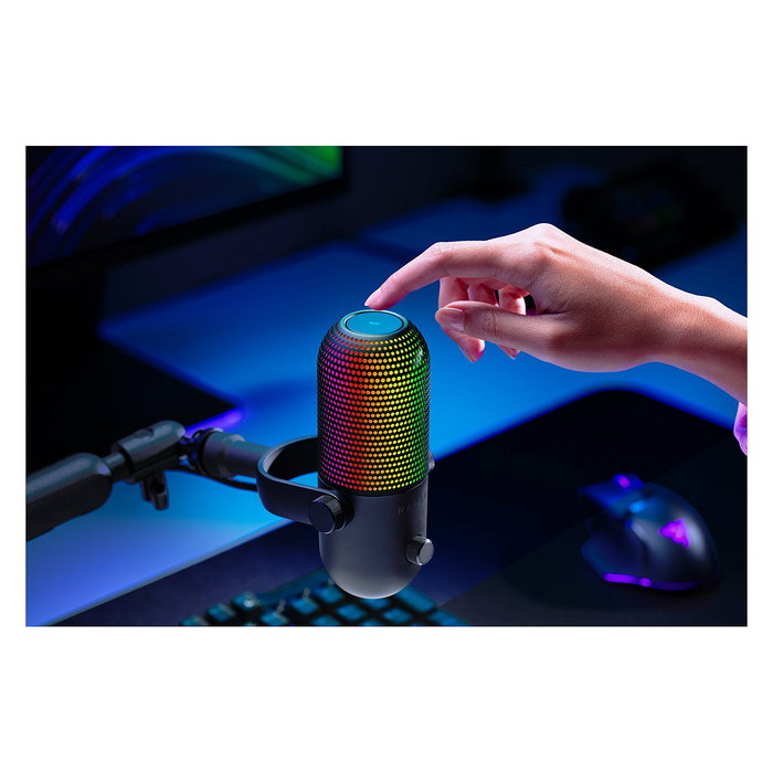 Razer Seiren V3 Chroma Micrófono USB de Estudio con Iluminación RGB, Modelo RZ19-05060100-R3M1 - Negro Razer Seiren V3 Chroma Micrófono USB de Estudio con Iluminación RGB, Modelo RZ19-05060100-R3M1 - Negro