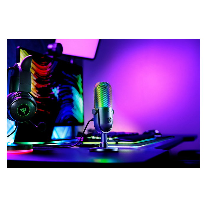 Razer Seiren V3 Chroma Micrófono USB de Estudio con Iluminación RGB, Modelo RZ19-05060100-R3M1 - Negro Razer Seiren V3 Chroma Micrófono USB de Estudio con Iluminación RGB, Modelo RZ19-05060100-R3M1 - Negro