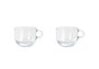 LAV Set de 4 Tazas de Café Ares Apilables, 9 cl (5.5 x 5.5 x 8 cm) - Colección Ares (6 Cajas)