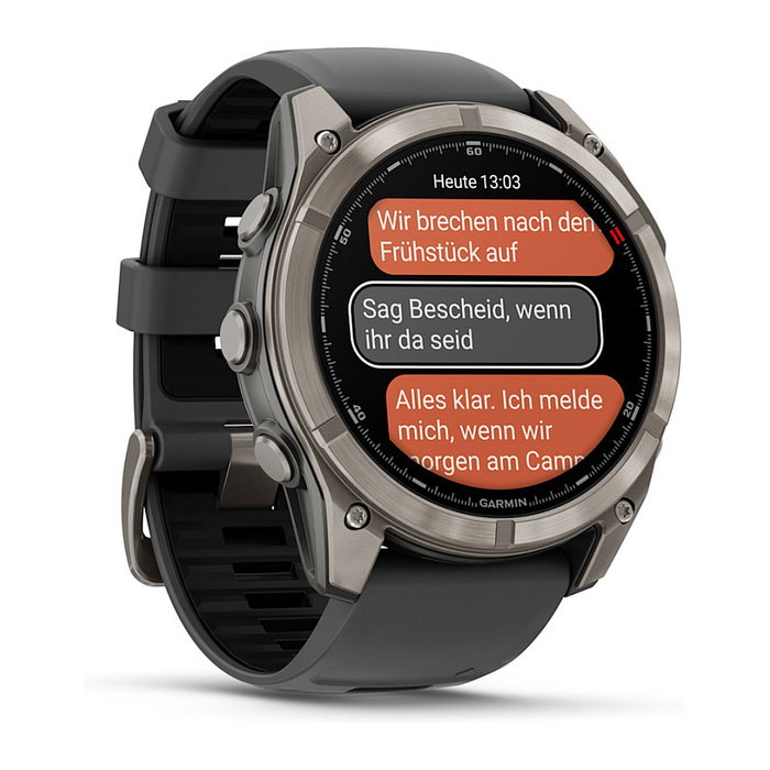 Garmin fenix 8 Pro Reloj Inteligente GPS 51 mm Pantalla AMOLED Táctil 1.4" 454x454 píxeles en Grafito con Correa de Silicona Negro y Titanio, Wi-Fi