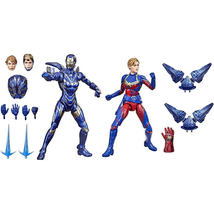 Hasbro Figuras Captain Marvel & Rescue Armor The Infinity Saga Endgame Los Vengadores Avengers Marvel 15cm