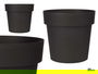 Ibergarden Maceta Plástico Antracita 20 cm Diámetro (20x19x20 cm) 3,4 L (Set de 12)