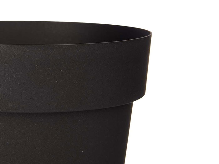 Ibergarden Maceta Plástico Antracita 20 cm Diámetro (20x19x20 cm) 3,4 L (Set de 12)