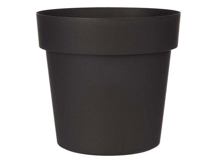Ibergarden Maceta Plástico Antracita 20 cm Diámetro (20x19x20 cm) 3,4 L (Set de 12)