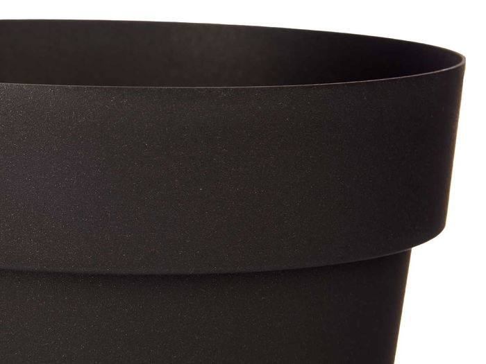 Ibergarden Maceta Plástico Antracita 20 cm Diámetro (20x19x20 cm) 3,4 L (Set de 12)