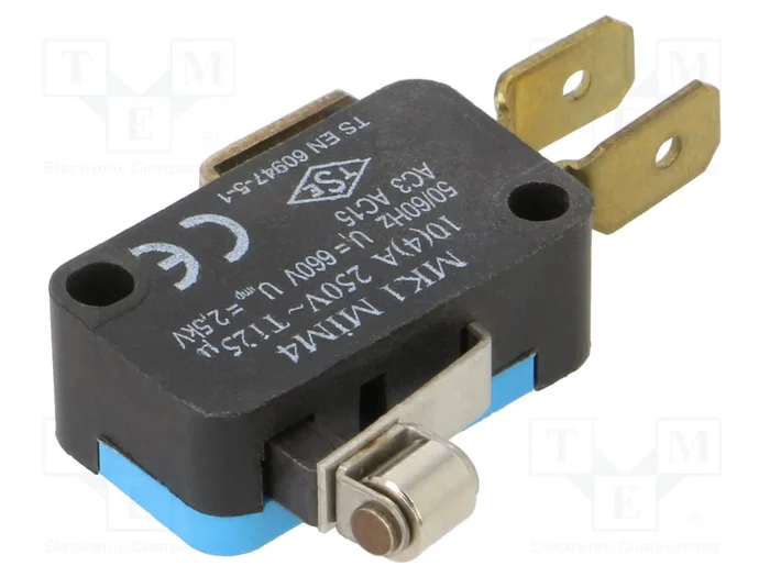 EMAS Microconmutador SNAP ACTION SPDT 6A/250VAC con palanca y roldana EMAS Microconmutador SNAP ACTION SPDT 6A/250VAC con palanca y roldana