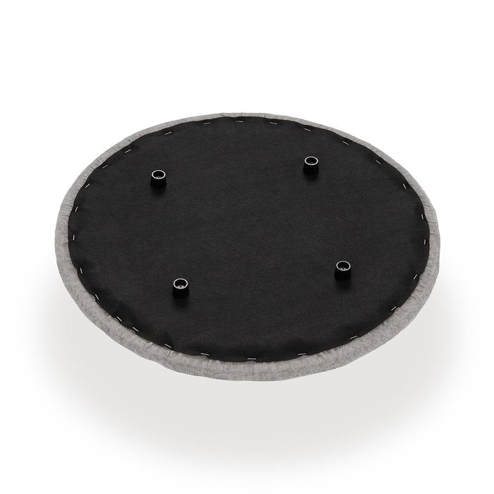 Versa Puff con almacenamiento gris 43x45 cm