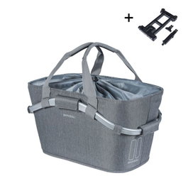 Basil Cesta Trasera 2Day Carry All Extraíble 38x20x17.5 cm Poliéster 22L Gris