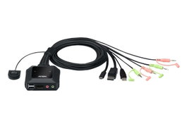 Aten CS52DP KVM Switch Híbrido de 2 Puertos USB-C y DisplayPort 4K