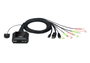 Aten CS52DP KVM Switch Híbrido de 2 Puertos USB-C y DisplayPort 4K
