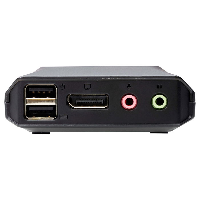 ATEN CS52DP KVM Switch Híbrido 2 Puertos USB-C/DisplayPort, Cable 1.2m, Resolución 4K Ultra HD 4096x2160, Negro