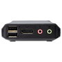 ATEN CS52DP KVM Switch Híbrido 2 Puertos USB-C/DisplayPort, Cable 1.2m, Resolución 4K Ultra HD 4096x2160, Negro