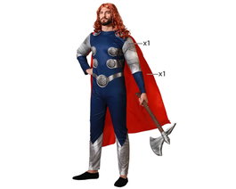 Disfraz Superhéroe Comic Trueno Hombre Adulto XXL - Capa y Mono Azul