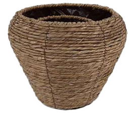 Set de Maceteros Home ESPRIT Marrón Metal Fibra 41 x 41 x 32 cm