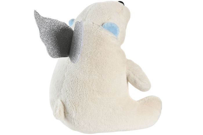 DKD Home Decor Peluche Kids Azul Celeste Blanco 10 x 18 x 14 cm Hecho a Mano Poliester