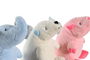 DKD Home Decor Peluche Kids Azul Celeste Blanco 10 x 18 x 14 cm Hecho a Mano Poliester
